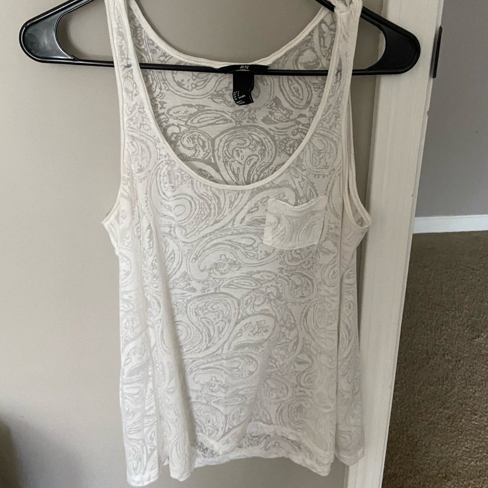 H&M paisley racerback tank top